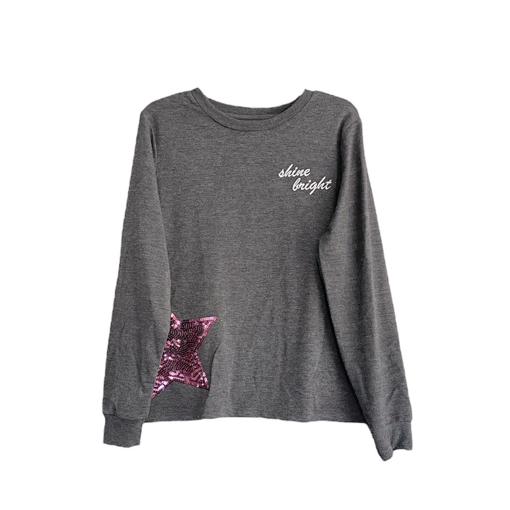 C&C California Kids’ Sequin Star Pullover Sweatshirt